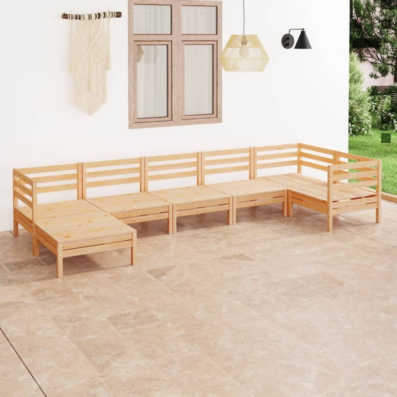 Salon de jardin 7 pcs Bois de pin massif 557730557730