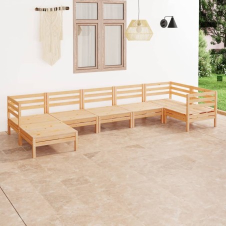 Salon de jardin 7 pcs Bois de pin massif 557730557730