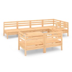 Salon de jardin 8 pcs Bois de pin massif 557731557731