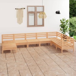 Salon de jardin 8 pcs Bois de pin massif 557733557733