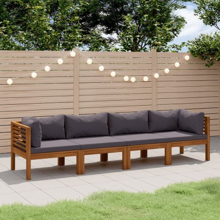 Canapé de jardin à 4 places avec coussin Bois d'acacia massif 557735557735