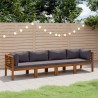 Canapé de jardin à 4 places avec coussin Bois d'acacia massif 557735557735