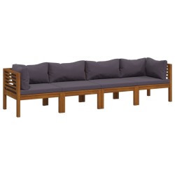Canapé de jardin à 4 places avec coussin Bois d'acacia massif 557735557735