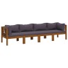 Canapé de jardin à 4 places avec coussin Bois d'acacia massif 557735557735