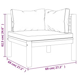 Canapé de jardin à 4 places avec coussin Bois d'acacia massif 557735557735