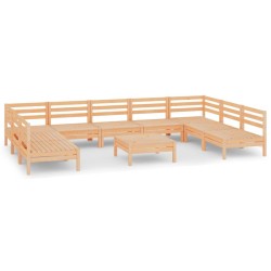 Salon de jardin 10 pcs Bois de pin massif 557740557740