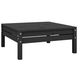 Salon de jardin 11 pcs Noir Bois de pin massif 557742557742
