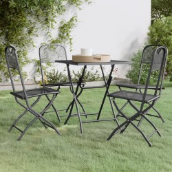 Ensemble à manger de jardin 5 pcs Maille Métal Anthracite 557744557744