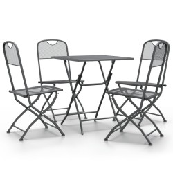 Ensemble à manger de jardin 5 pcs Maille Métal Anthracite 557744557744