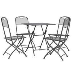 Ensemble à manger de jardin 5 pcs Maille Métal Anthracite 557744557744