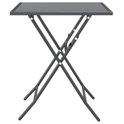 Ensemble à manger de jardin 5 pcs Maille Métal Anthracite 557744557744