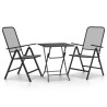 Ensemble à manger de jardin 3 pcs Maille Métal Anthracite 557745557745