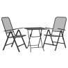 Ensemble à manger de jardin 3 pcs Maille Métal Anthracite 557745557745