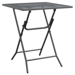 Ensemble à manger de jardin 3 pcs Maille Métal Anthracite 557745557745