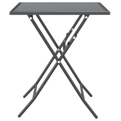 Ensemble à manger de jardin 3 pcs Maille Métal Anthracite 557745557745