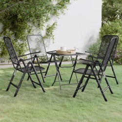 Ensemble à manger de jardin 5 pcs Maille Métal Anthracite 557746557746