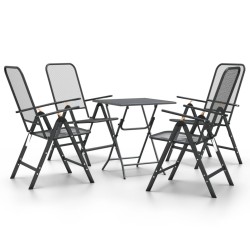 Ensemble à manger de jardin 5 pcs Maille Métal Anthracite 557746557746
