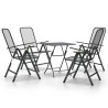 Ensemble à manger de jardin 5 pcs Maille Métal Anthracite 557746557746