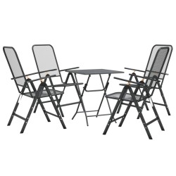 Ensemble à manger de jardin 5 pcs Maille Métal Anthracite 557746557746