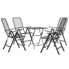 Ensemble à manger de jardin 5 pcs Maille Métal Anthracite 557746557746
