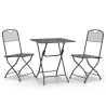 Ensemble à manger de jardin 3 pcs Maille Métal Anthracite 557751557751