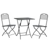 Ensemble à manger de jardin 3 pcs Maille Métal Anthracite 557751557751