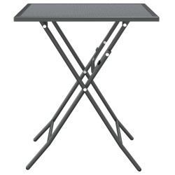 Ensemble à manger de jardin 3 pcs Maille Métal Anthracite 557751557751