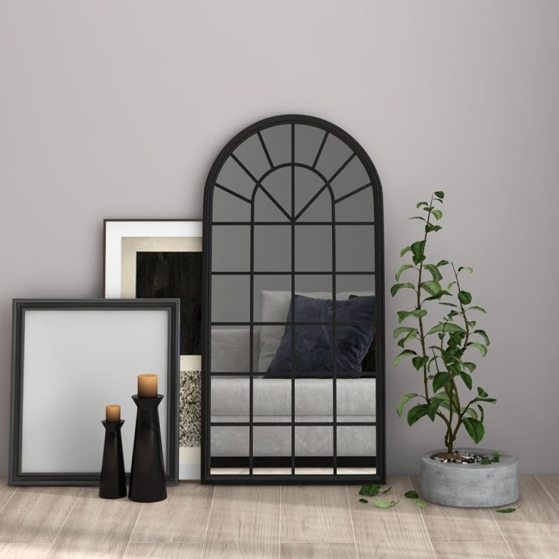 Miroir Noir 90x45 cm Fer pour utilisation à l'intérieur 557758557758