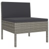Salon de jardin 9 pcs avec coussins Résine tressée Gris 557764557764