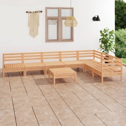 Salon de jardin 8 pcs Bois de pin massif 557768557768