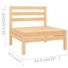 Salon de jardin 9 pcs Bois de pin massif 557769557769
