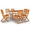Ensemble à manger de jardin 7 pcs Bois d'acacia massif 557772557772