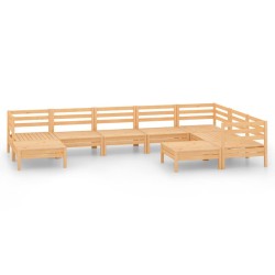 Salon de jardin 9 pcs Bois de pin massif 557773557773