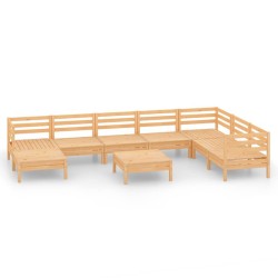 Salon de jardin 9 pcs Bois de pin massif 557775557775
