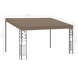 Belvédère mural 4x3x2,5 m Taupe 557779557779