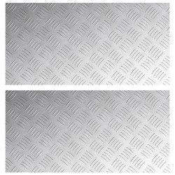 Nez de marche Rectangulaire 2 pcs Argenté 80 x 40 cm Aluminium 557782557782