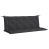Coussin de banc de jardin noir 150x(50+50)x7 cm tissu oxford 557786557786