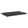 Coussin de banc de jardin noir 150x(50+50)x7 cm tissu oxford 557786557786