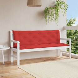 Coussin de banc de jardin rouge 150x(50+50)x7 cm tissu oxford 557788557788