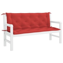 Coussin de banc de jardin rouge 150x(50+50)x7 cm tissu oxford 557788557788