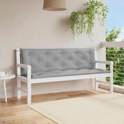 Coussin de banc de jardin gris 150x(50+50)x7 cm tissu oxford 557789557789