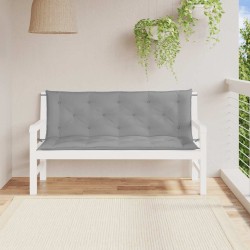 Coussin de banc de jardin gris 150x(50+50)x7 cm tissu oxford 557789557789
