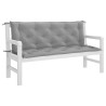 Coussin de banc de jardin gris 150x(50+50)x7 cm tissu oxford 557789557789
