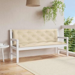 Coussin de banc de jardin beige 150x(50+50)x7 cm tissu oxford 557791557791