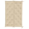 Coussin de banc de jardin beige 150x(50+50)x7 cm tissu oxford 557791557791