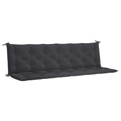 Coussin de banc de jardin noir 200x(50+50)x7 cm tissu oxford 557792557792