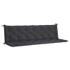 Coussin de banc de jardin noir 200x(50+50)x7 cm tissu oxford 557792557792