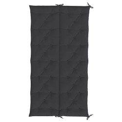 Coussin de banc de jardin noir 200x(50+50)x7 cm tissu oxford 557792557792