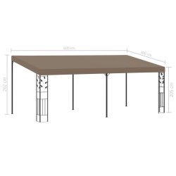 Belvédère mural 6x3x2,5 m Taupe 557794557794