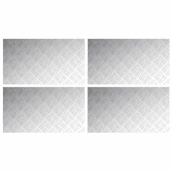 Nez de marche Rectangulaire 4 pcs Argenté 90 x 50 cm Aluminium 557802557802